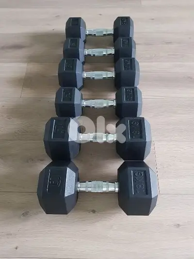 hexagon dumbbells