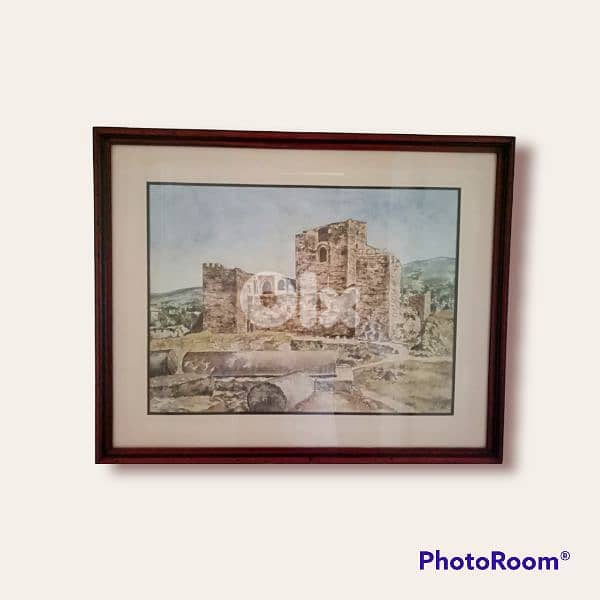 2 old watercolor by Karim el Haje signed and dated 1982 0