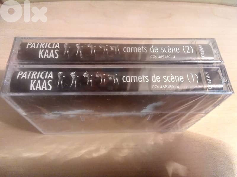 two audio tapes for Patricia Kaas (carnets de scene 1& 2) new sealed 1