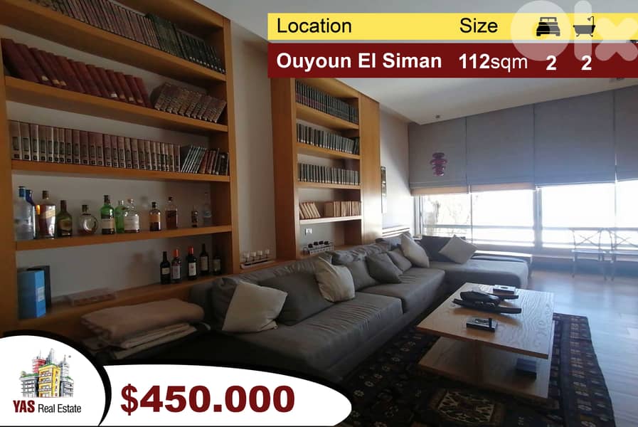Ouyoun el Siman 112m2 | Prime Location | Furnished Chalet | 0