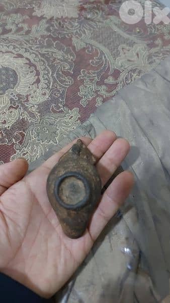 Ancient Byzantine Bronze Oil lamp year around 550 AD  Justinian era 1