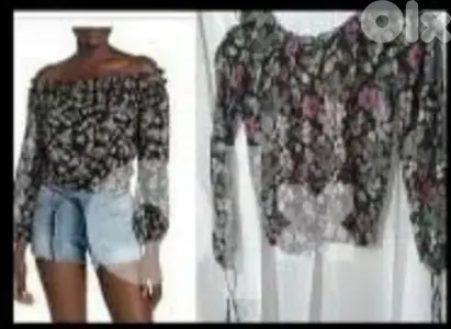 top chuffon flower print s to xxL