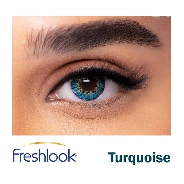 2 contacts lenses ( Gray & Turquoise) + solution 120ml 2