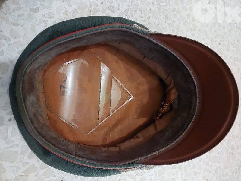 Nazi German Artilerry Officers Red pipped Visor Cap 2