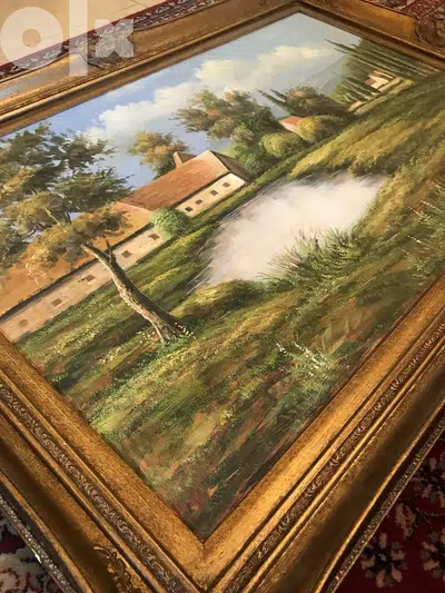 لوحة  زيتية مع برواز