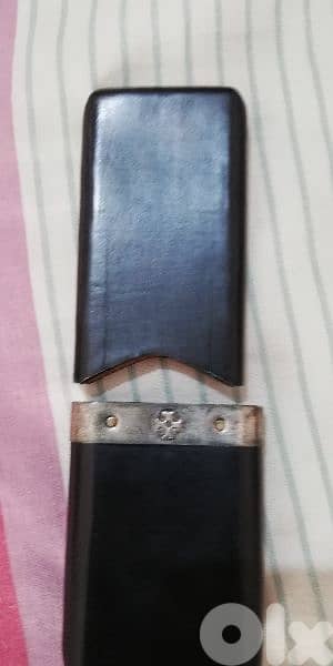 antique hand made real silver and leather 2
