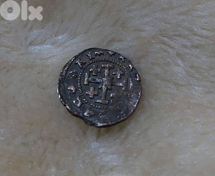 Cursader knight  Templar coin of Kingdom of Jerusalem year 1192 0
