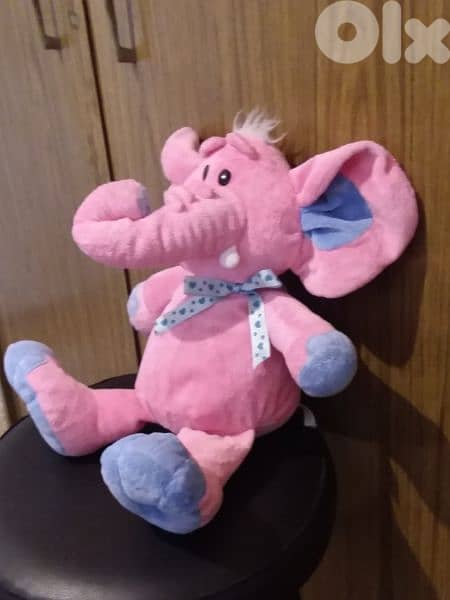 KELLYBABY PINK ELEPHANT great Plush Stuffed BABY GIRL Gift Toy 40Cm 0