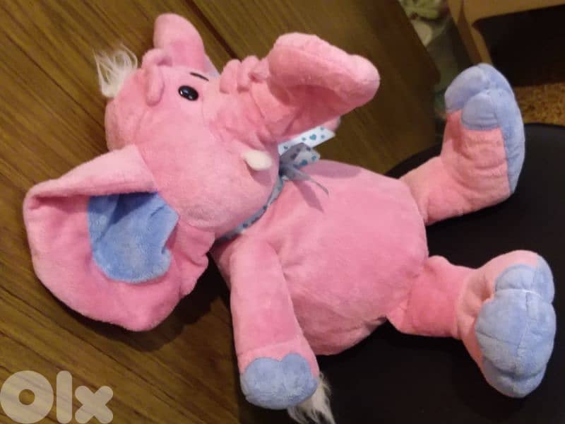 KELLYBABY PINK ELEPHANT great Plush Stuffed BABY GIRL Gift Toy 40Cm 4