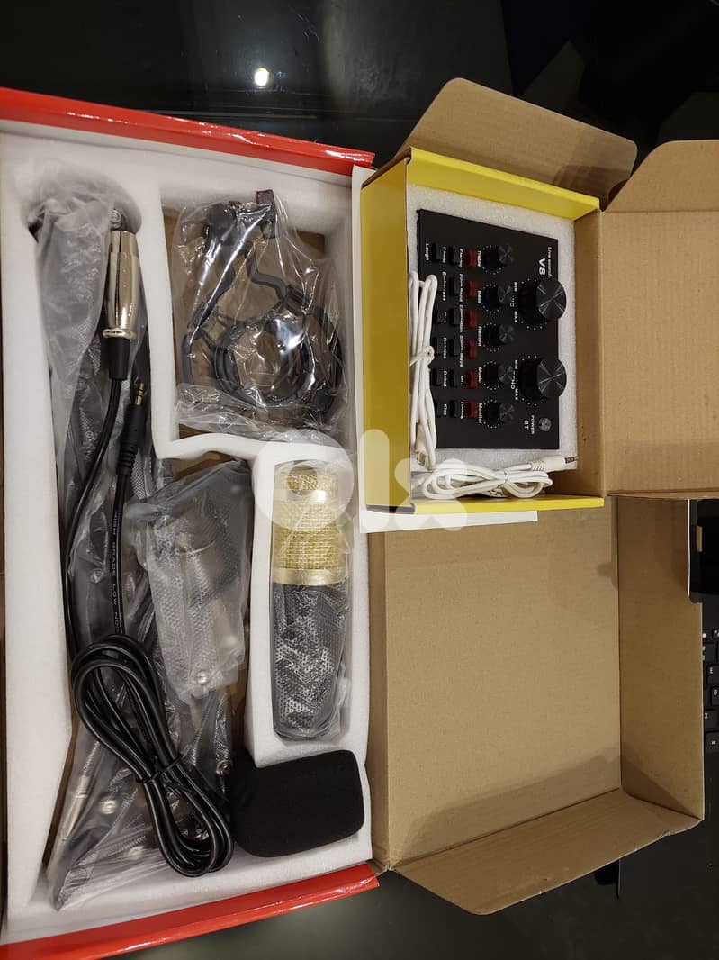 V8 Sound Card Bundle for live recording to phone or laptop,Tiktok Live 1