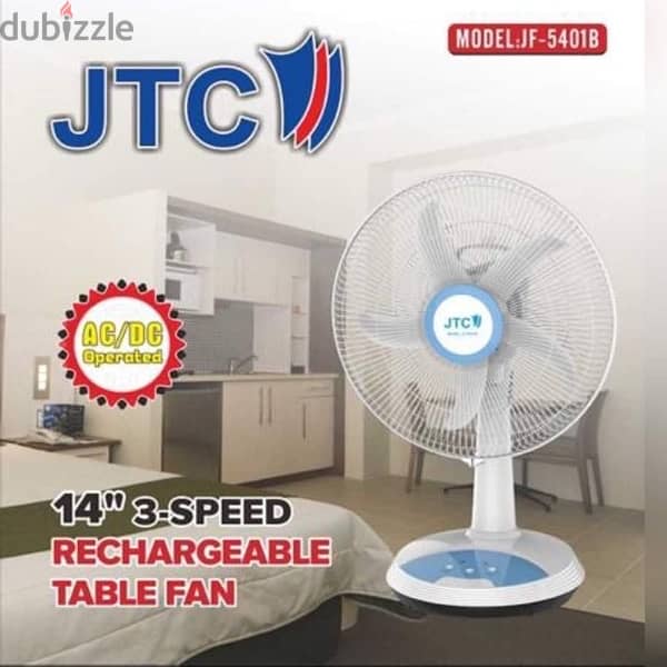 JTC 14” Rechargeable table fan 2