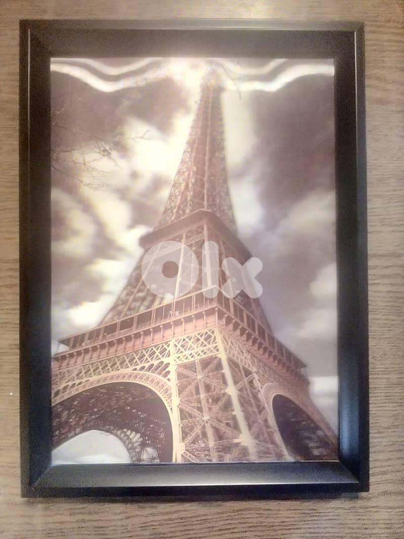 tour effel 3d photo & frame size 27*37 cm 0