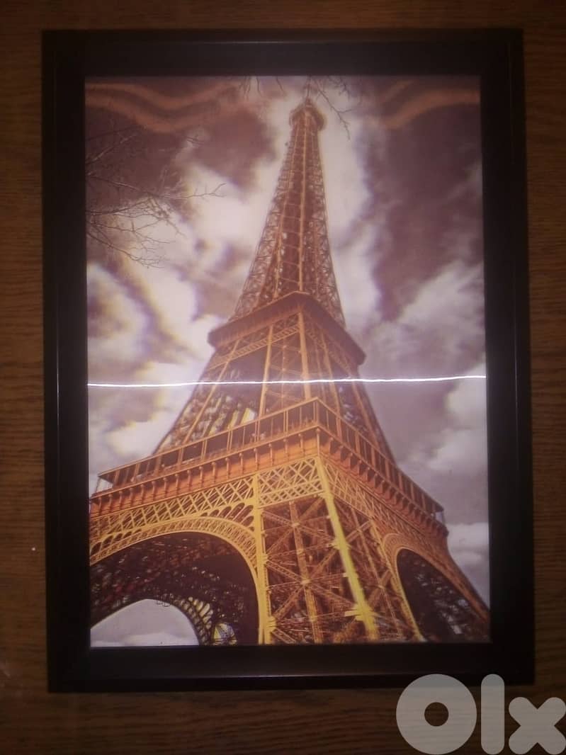 tour effel 3d photo & frame size 27*37 cm 1