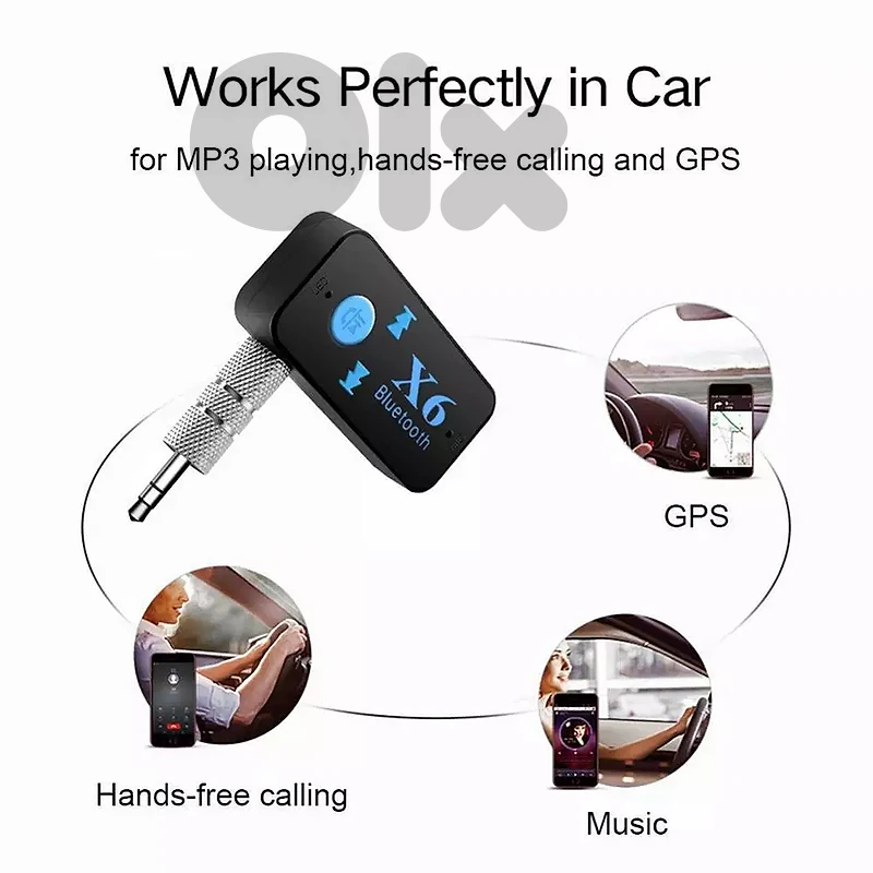 Wireless Bluetooth AUX Dongle Adapter Receiver With Memory Slot Stereo