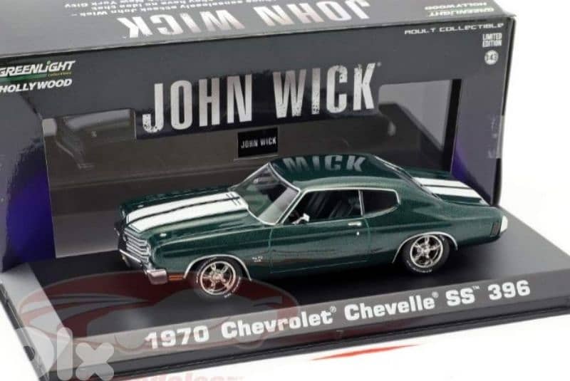 '70 Chevelle SS 396 (John Wick 2) diecast car model 1;43. 0