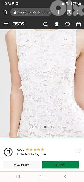 Darling london white guipure wedding christening dress M 40 8