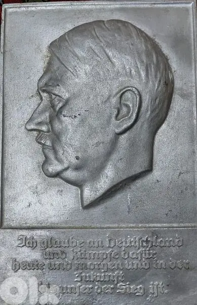 Adolf Hitler Portrait Plague Aluminium 31 cm x 21 cm