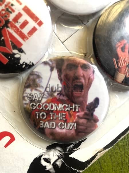 collectibles 4 Badge Pack, SCARFACE ,Pack 1, (4 x 38mm Badges 2