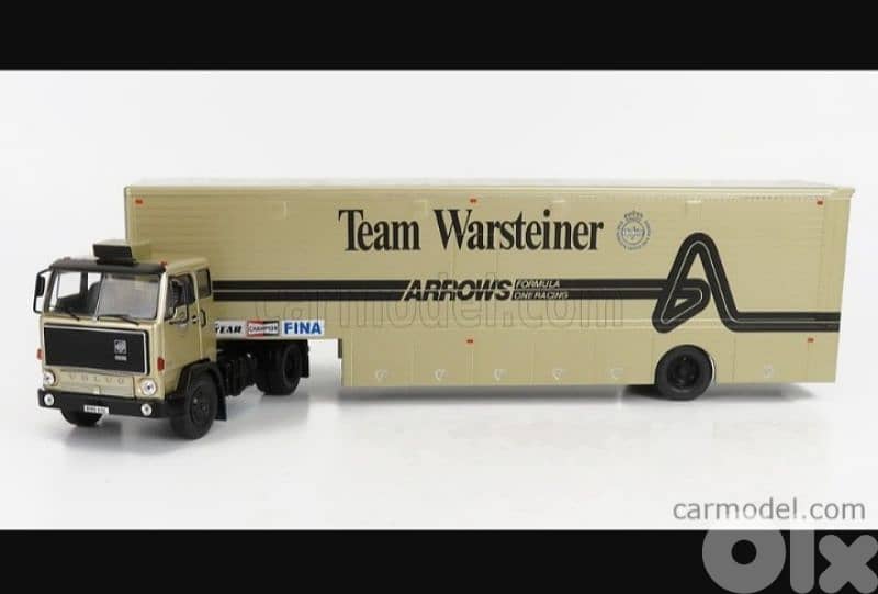 Volvo F89 Transporter (Team Arrows) diecast car model 1;43. 1