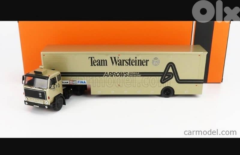Volvo F89 Transporter (Team Arrows) diecast car model 1;43. 5