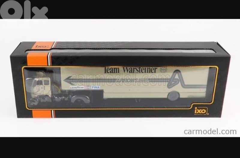 Volvo F89 Transporter (Team Arrows) diecast car model 1;43. 6