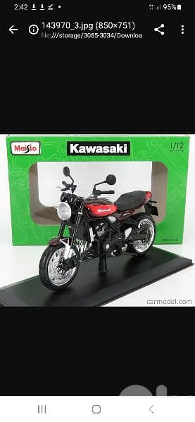 Kawasaki Z900RS diecast motorcycle model 1:12. 0