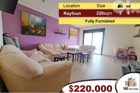 Rayfoun 220m2 | Prime Location | Mint Condition | Rarely Used | View |