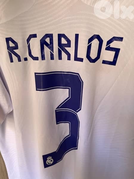 Roberto carlos legend real madrid 2021 home kit limited edition 8