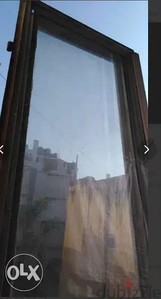 بواب٤ ألواح حديد كبيرة مع زجاج