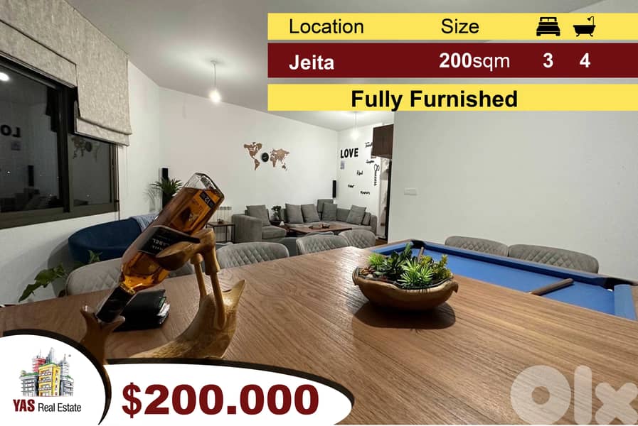 Jeita 200m2 | UPGRADED | Panoramic View | Luxurious | Catch | 0