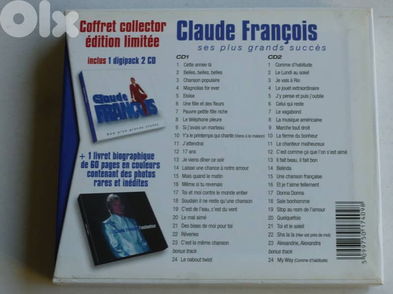 Claude Francois ses plus grands succes 2 cds + book special box set 1