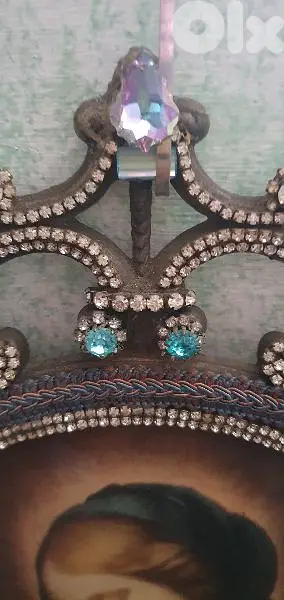 old italian tablue bronze cadre 1000 cristal stons