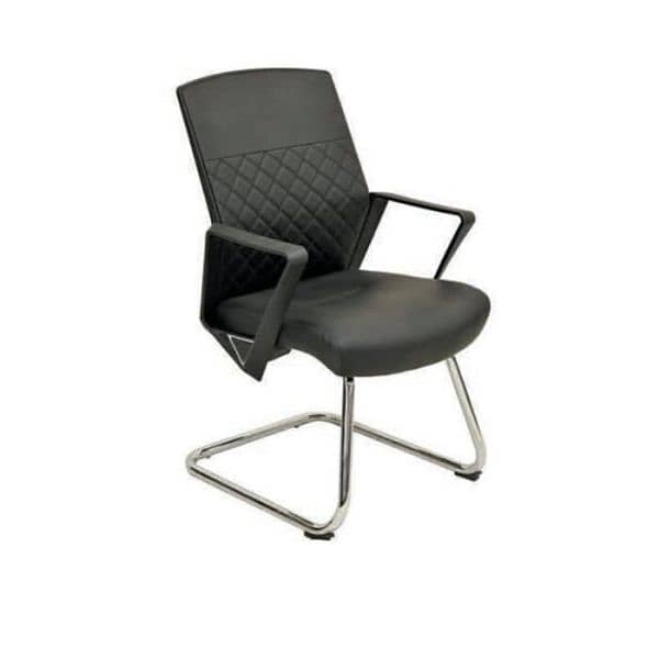 D-321 leather visitor chair 0
