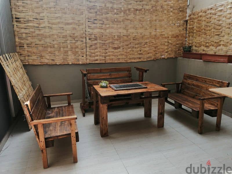 benches from pallet each item has a price 2