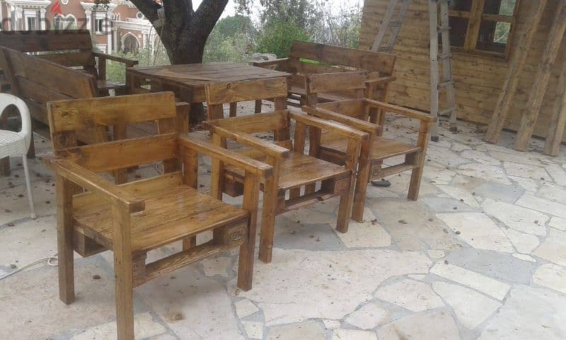 benches from pallet each item has a price 4