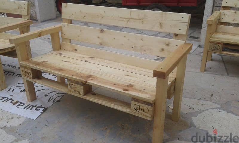 benches from pallet each item has a price 5