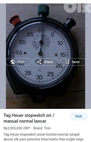 Heuer super sport 1/5 stopwatch pocket watch swiss made 1970S 0