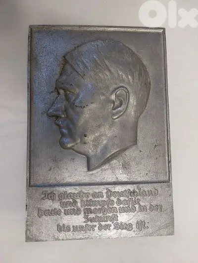 German Historical  Leader Nazi Hitler Portrait Alminium  32 x 21 cm