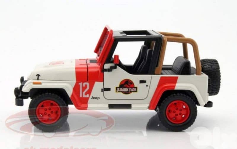 Jeep Wrangler '92 (Jurassic World '15) diecast car model 1:24. 2