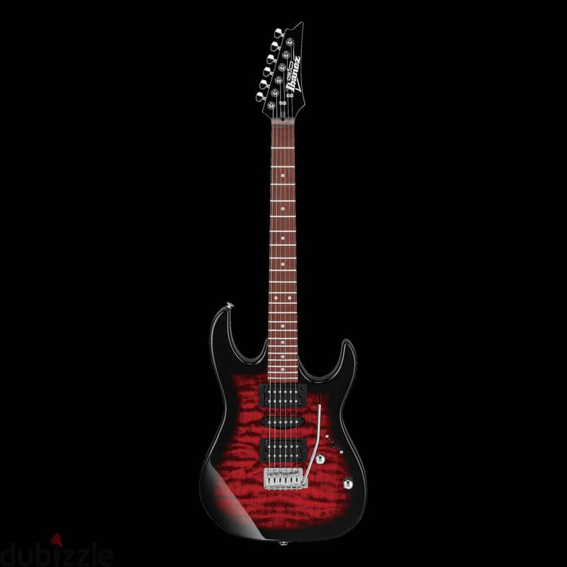 Ibanez Gio GRX70QA-TRB Transparent Red Burst 0