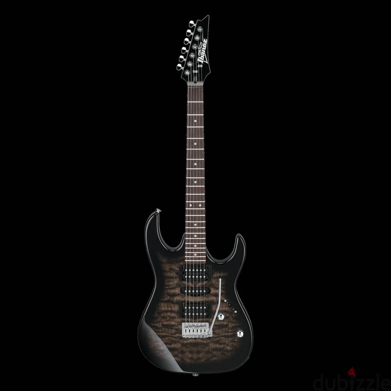 Ibanez Gio GRX70QA-TKS Transparent Black Sunburst 0