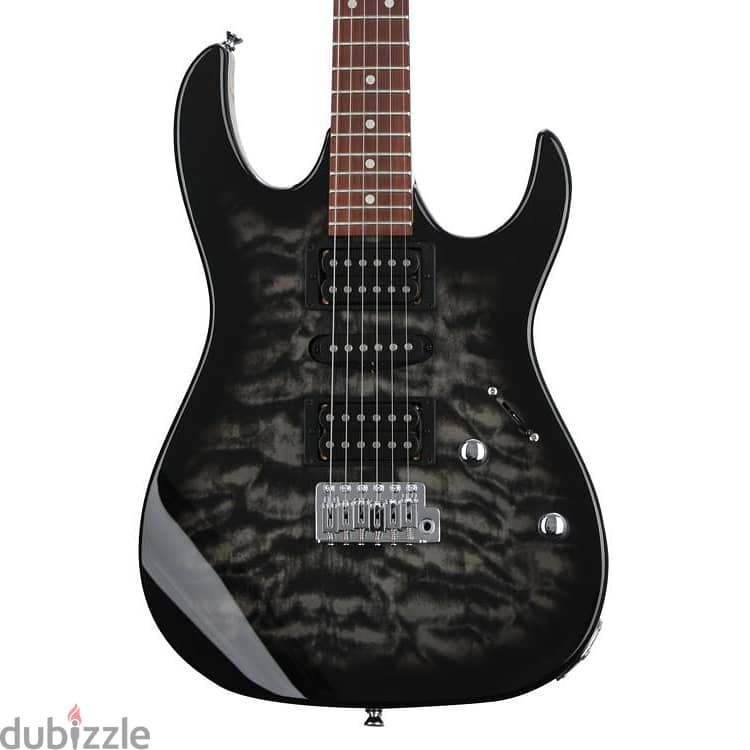 Ibanez Gio GRX70QA-TKS Transparent Black Sunburst 2