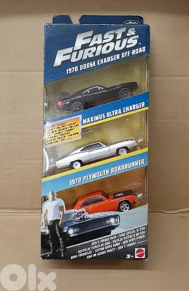 Fast & Furious 3 car set diecast car model 1:55.