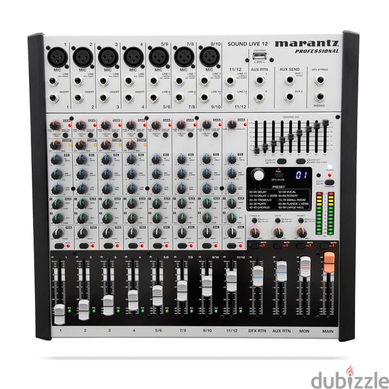 Marantz Sound Live 12 12-Channel / 2-Bus Tabletop Mixer 0