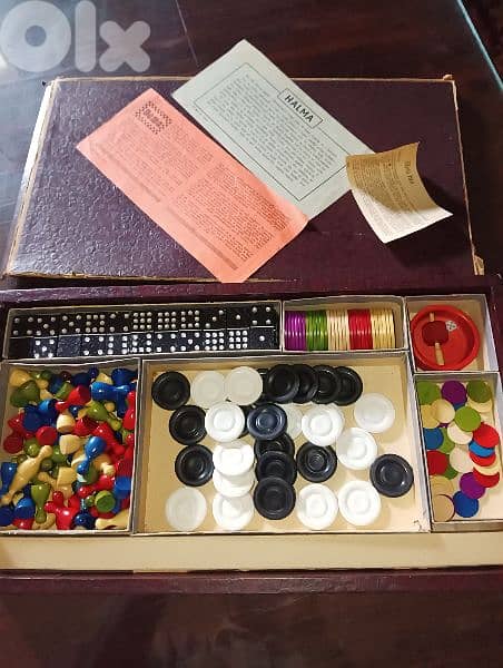 Very old Vintage Wooden Boardgame set 1