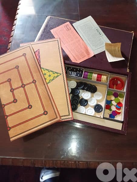 Very old Vintage Wooden Boardgame set 2