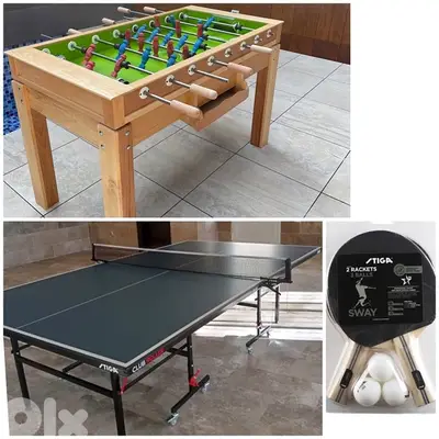 Stiga Club roller + Babyfoot zayn + Stiga 2 rackets 3 balls
