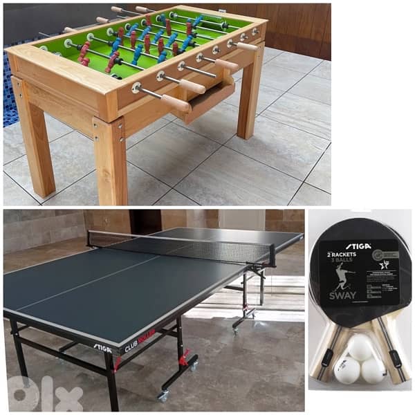 Stiga Club roller + Babyfoot zayn + Stiga 2 rackets 3 balls 0