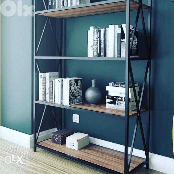 Industrial steel ] bookshelf unit [ 1