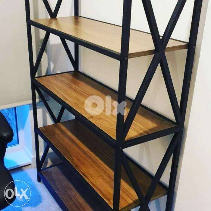 Industrial steel ] bookshelf unit [ 2